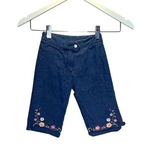 Hanna Andersson Baby Girl’s Embroidered Denim Pants Jeans Size 80 or 12 Months